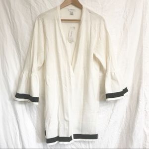 Calvin Klein open front cardigan bell sleeves